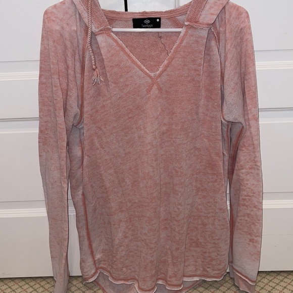 twenty5A Tops - Pink Long Sleeve with Hood